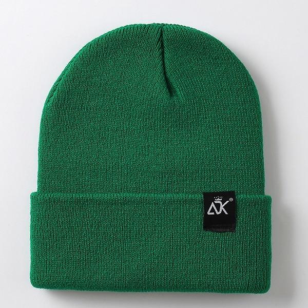 green-knitted-modern-urban-unisex-warm-hat