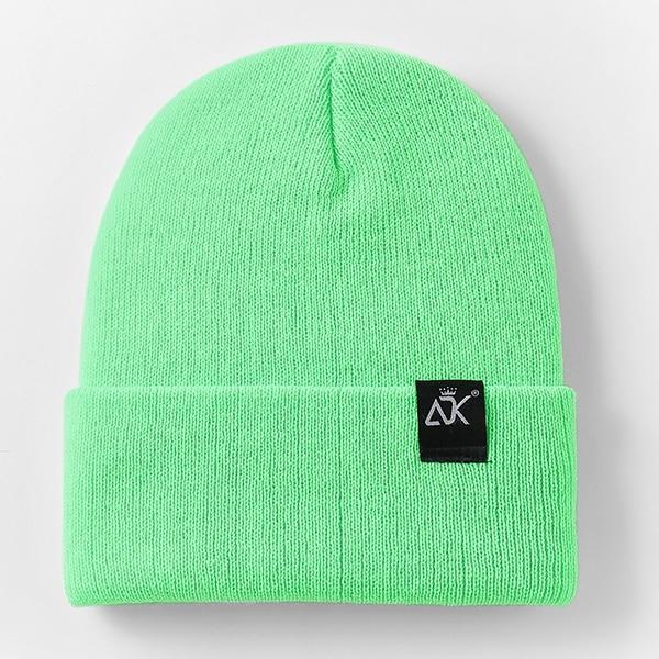 green-knitted-modern-urban-unisex-warm-hat