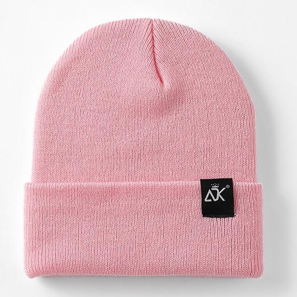 pink-knitted-modern-urban-unisex-warm-hat